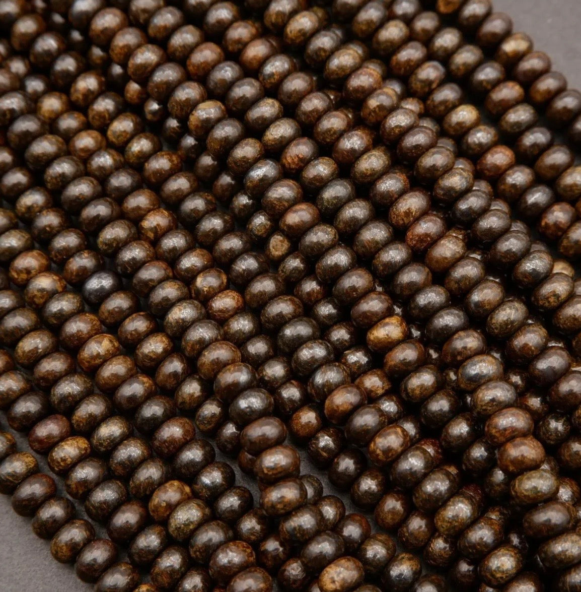 Bronzite Rondelle 8mm
