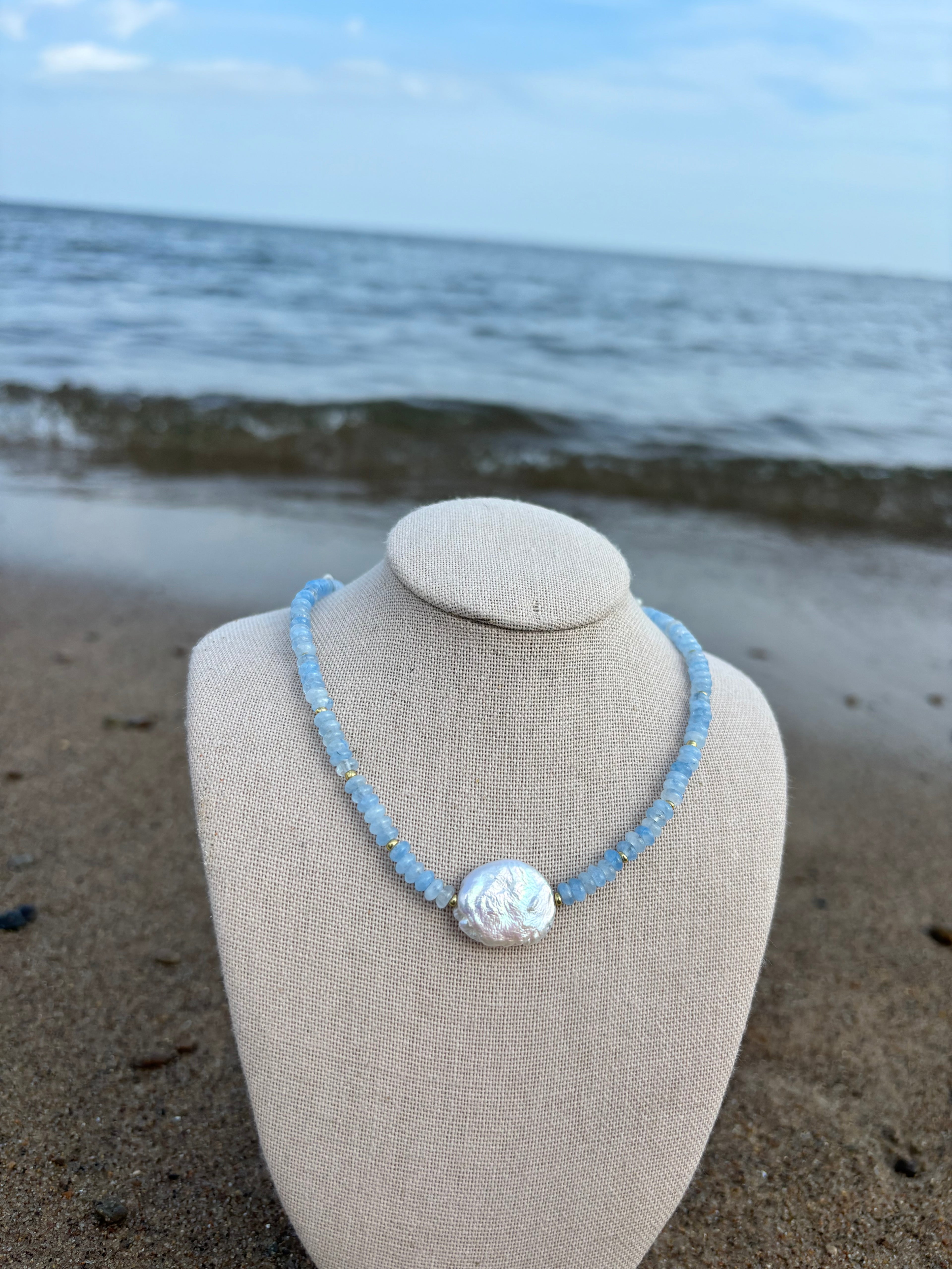 Blue Tide Pearl Necklace