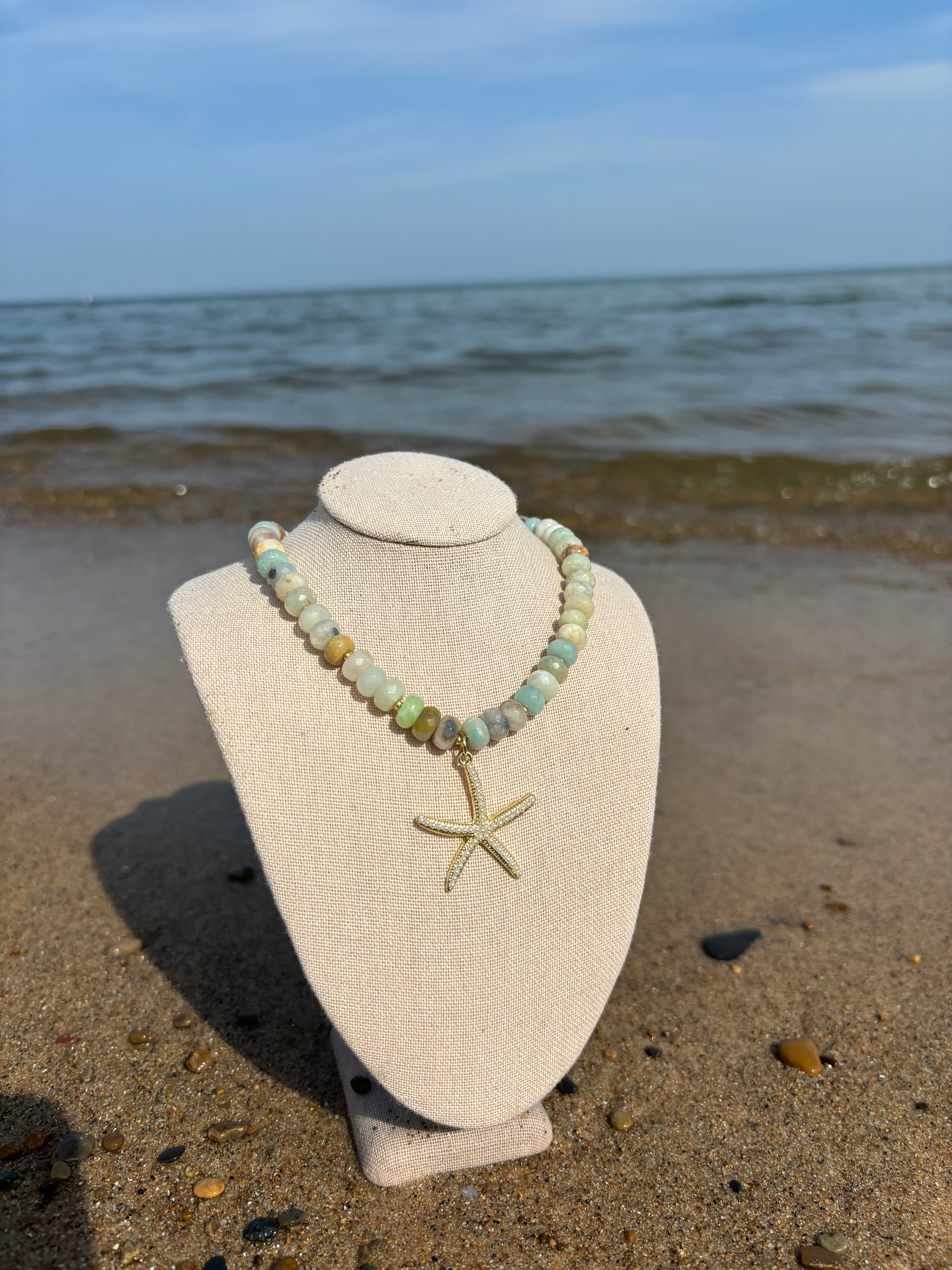 Seaside Starfish Gemstone Necklace