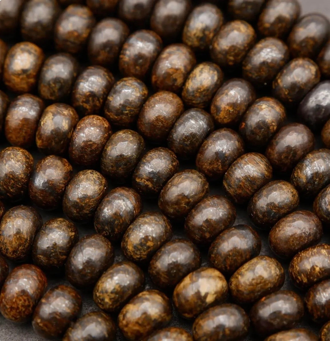 Bronzite Rondelle 8mm