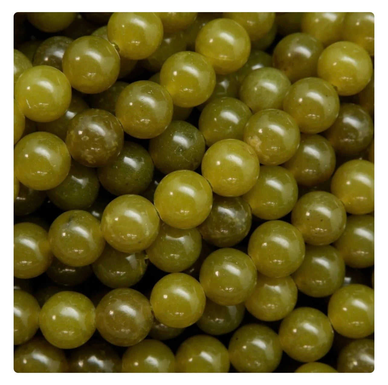 Chartreuse Olive Jade 8.5mm