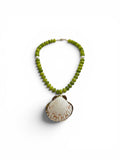 Olive Coast Statement Shell Necklace
