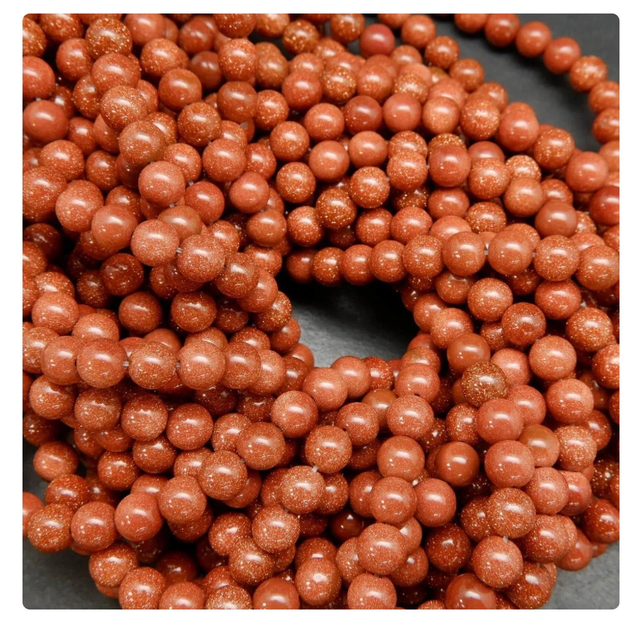 Orange Goldstone 6mm