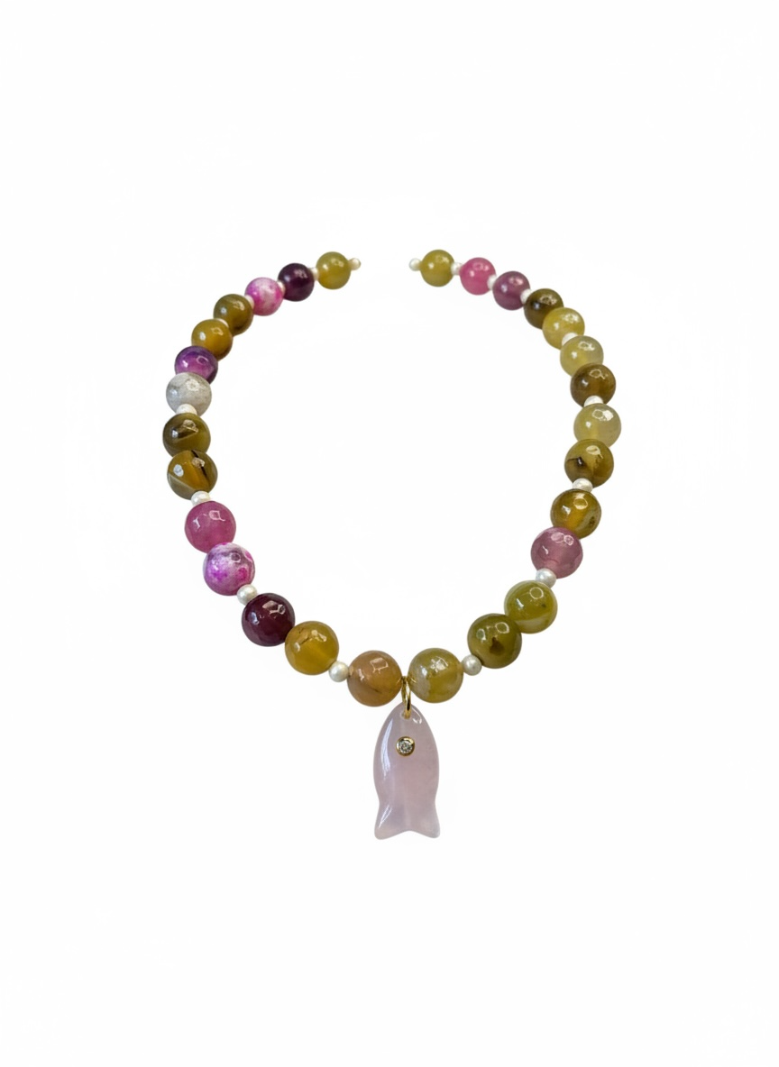 Rose Reef Fish Necklace