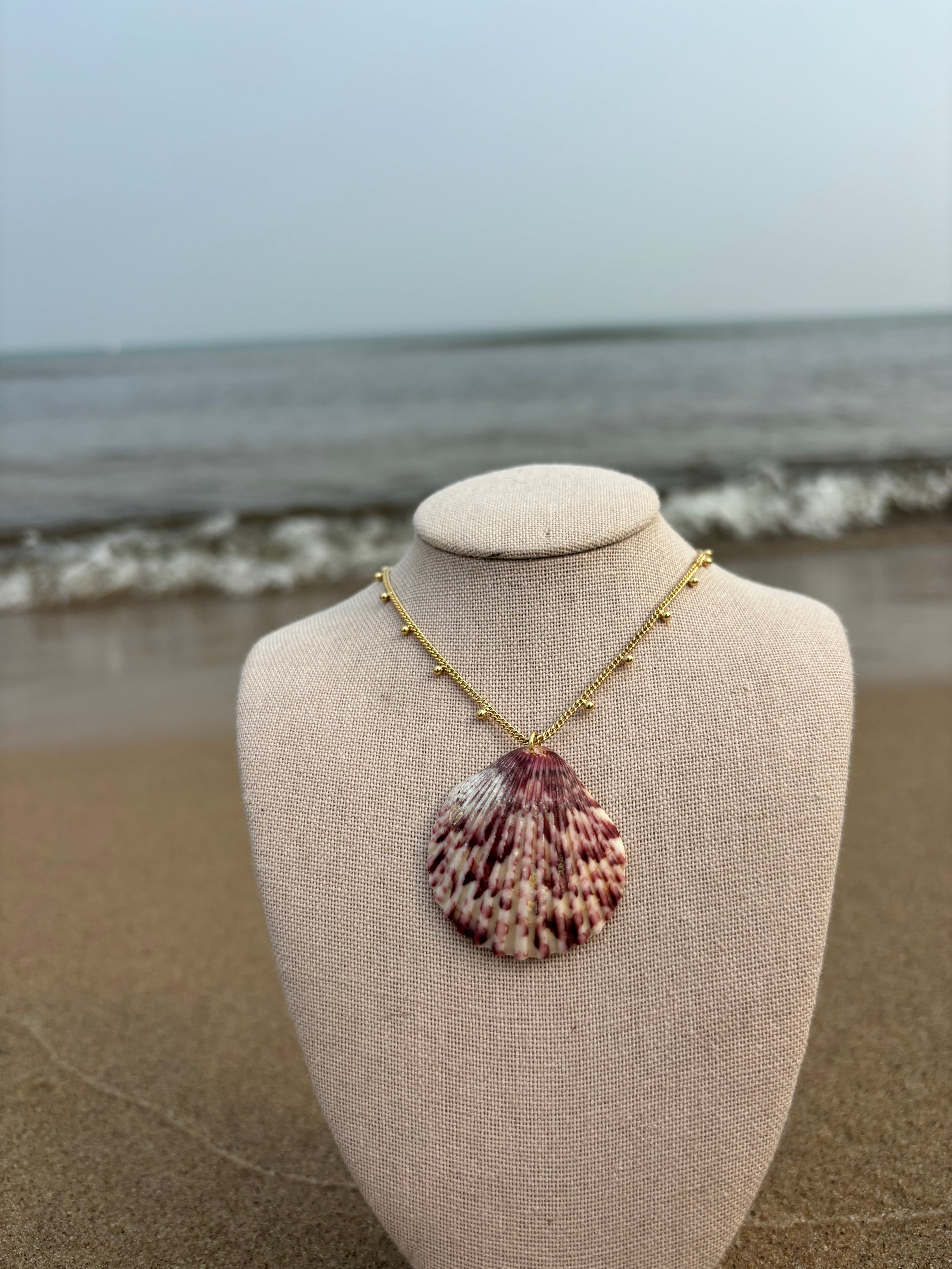 Merlot Shell Necklace