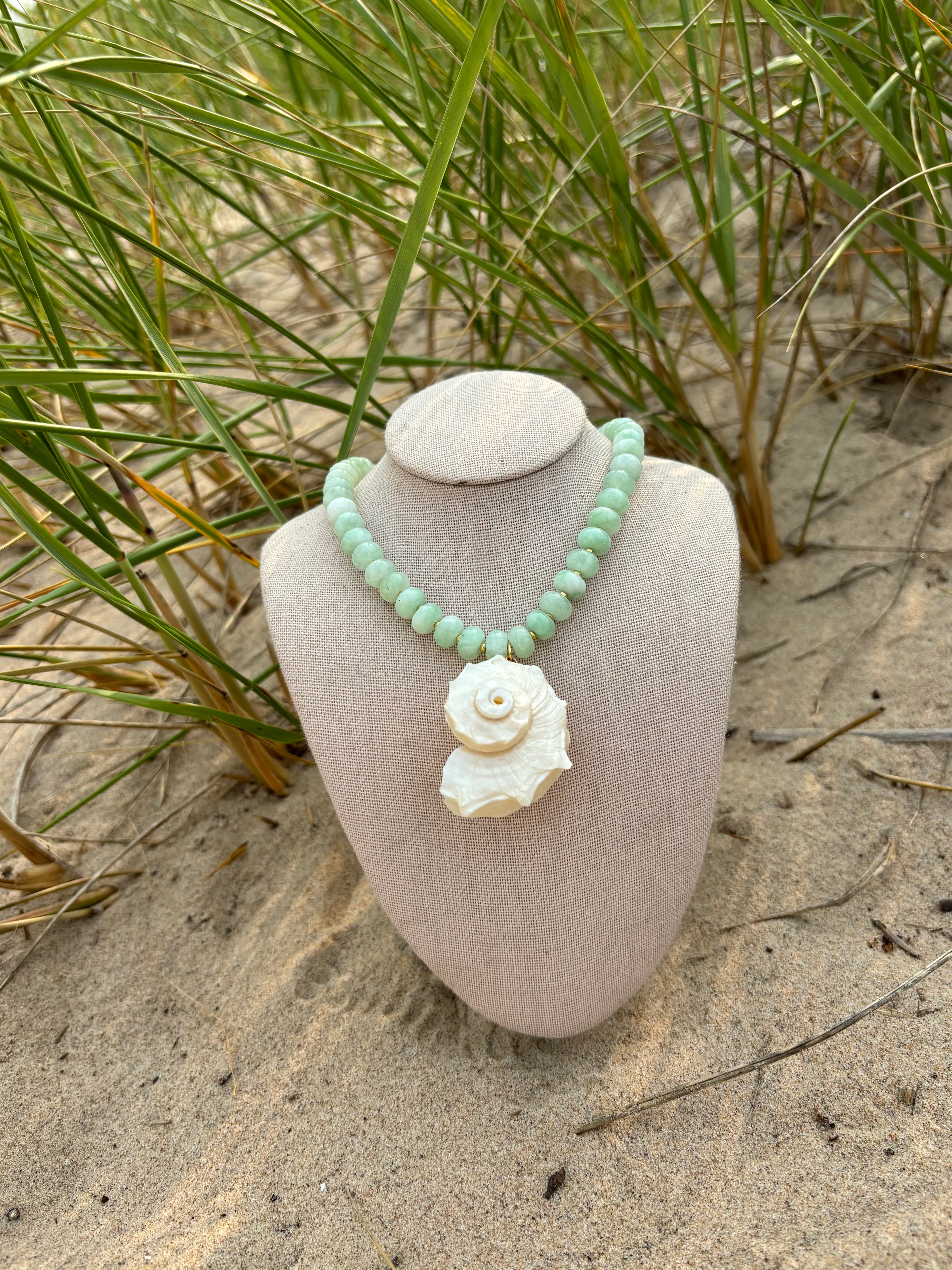 Mint Shell Statement Necklace