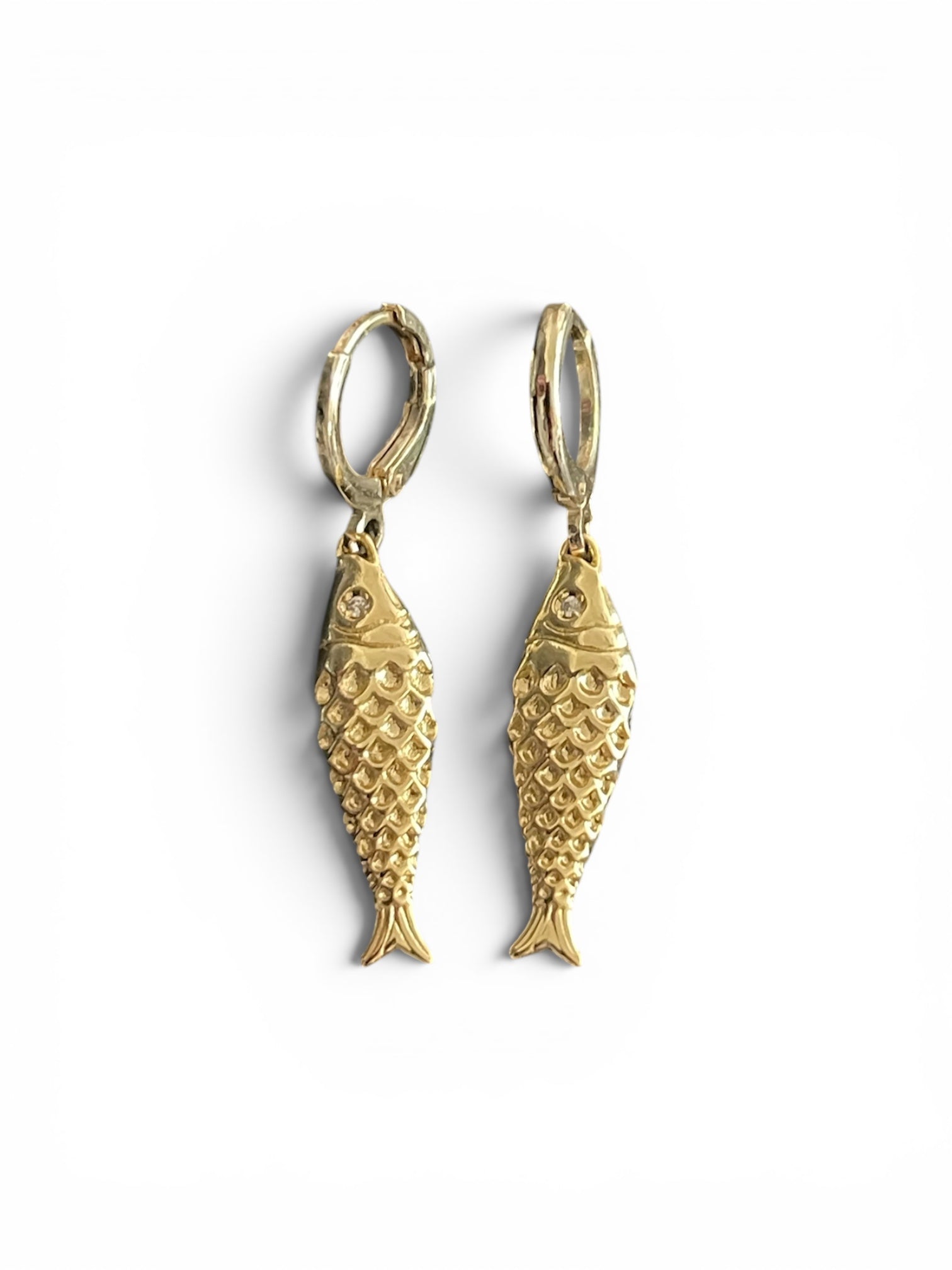 Coastal Fish Huggie Earrings