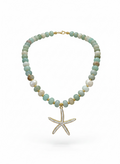 Blue Pearl Starfish Necklace